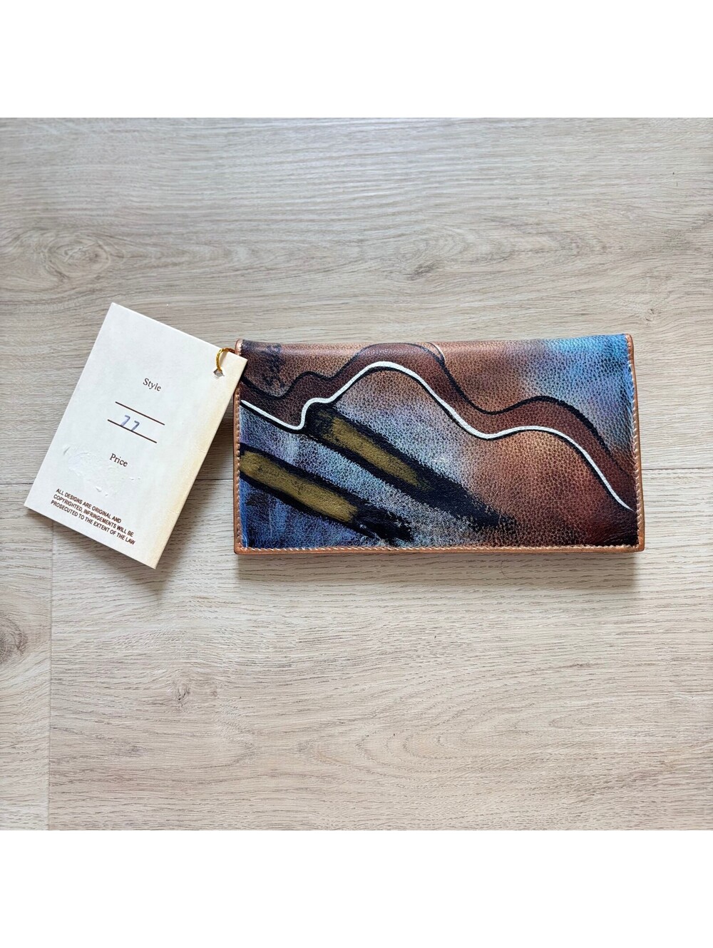 Vintage Sova NWT Women's Handpainted Checkbook Cover Card Holder